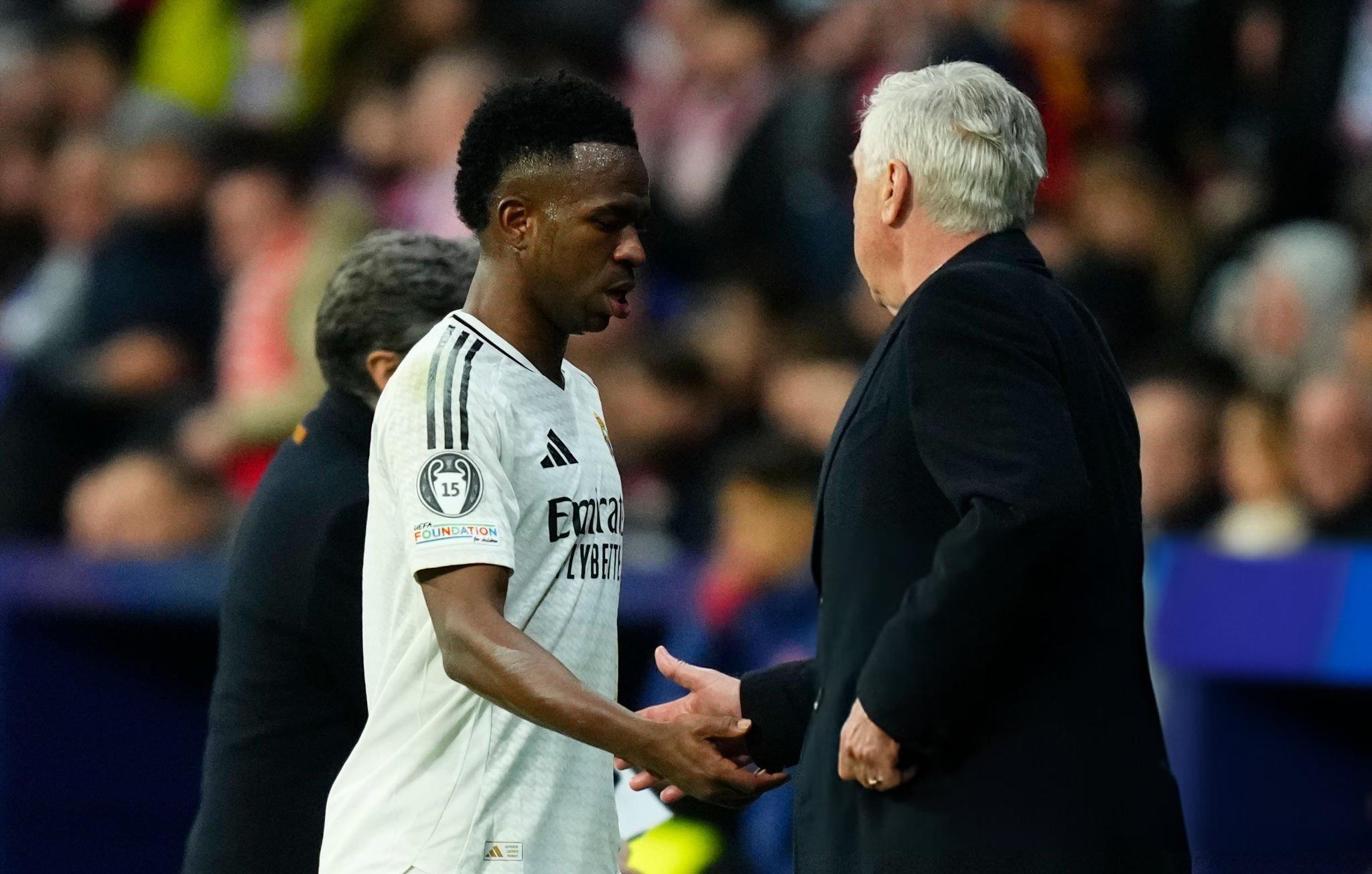 Vinicius and Carlo Ancelotti